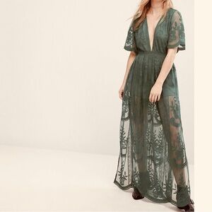 honey punch embroidered dress Engagement Photoshoot Floral Embroidery Lace Boho Maxi Party Dress  Homecoming – Shop Hearts main image 0